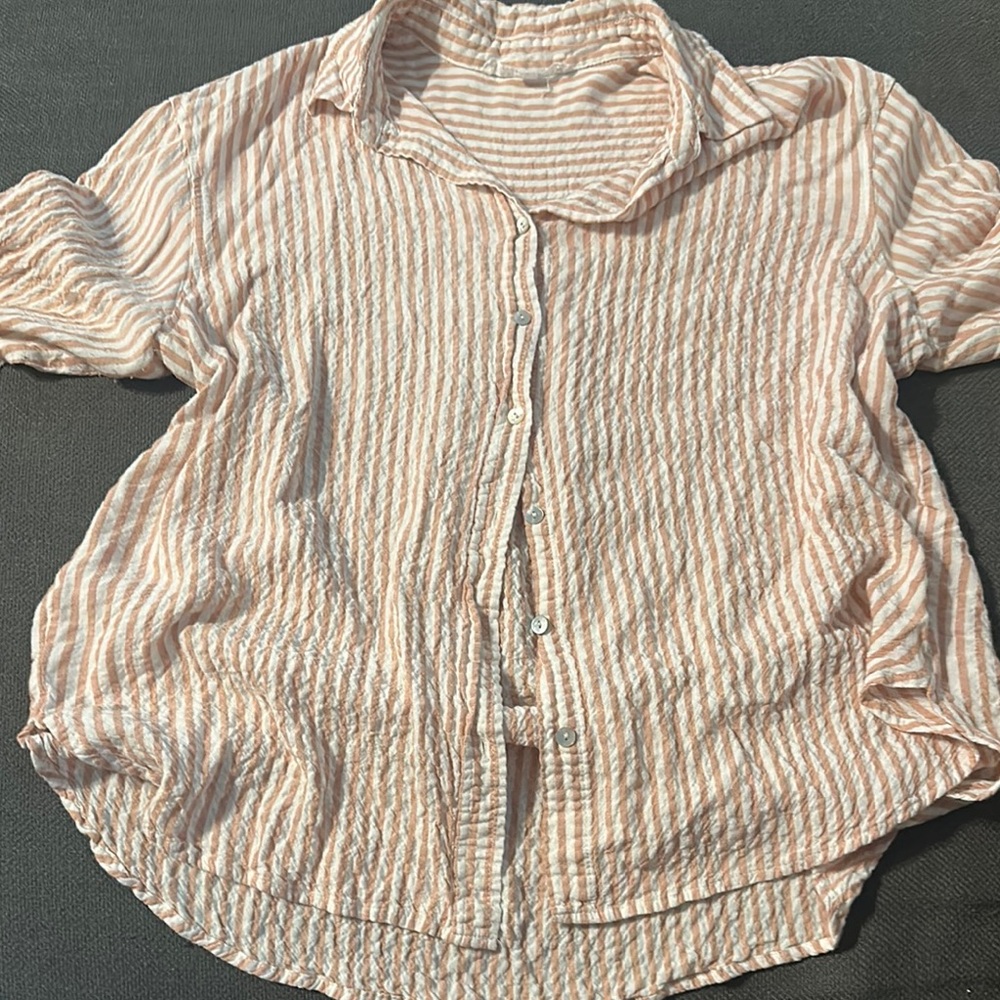 Striped Button-Up Shirt